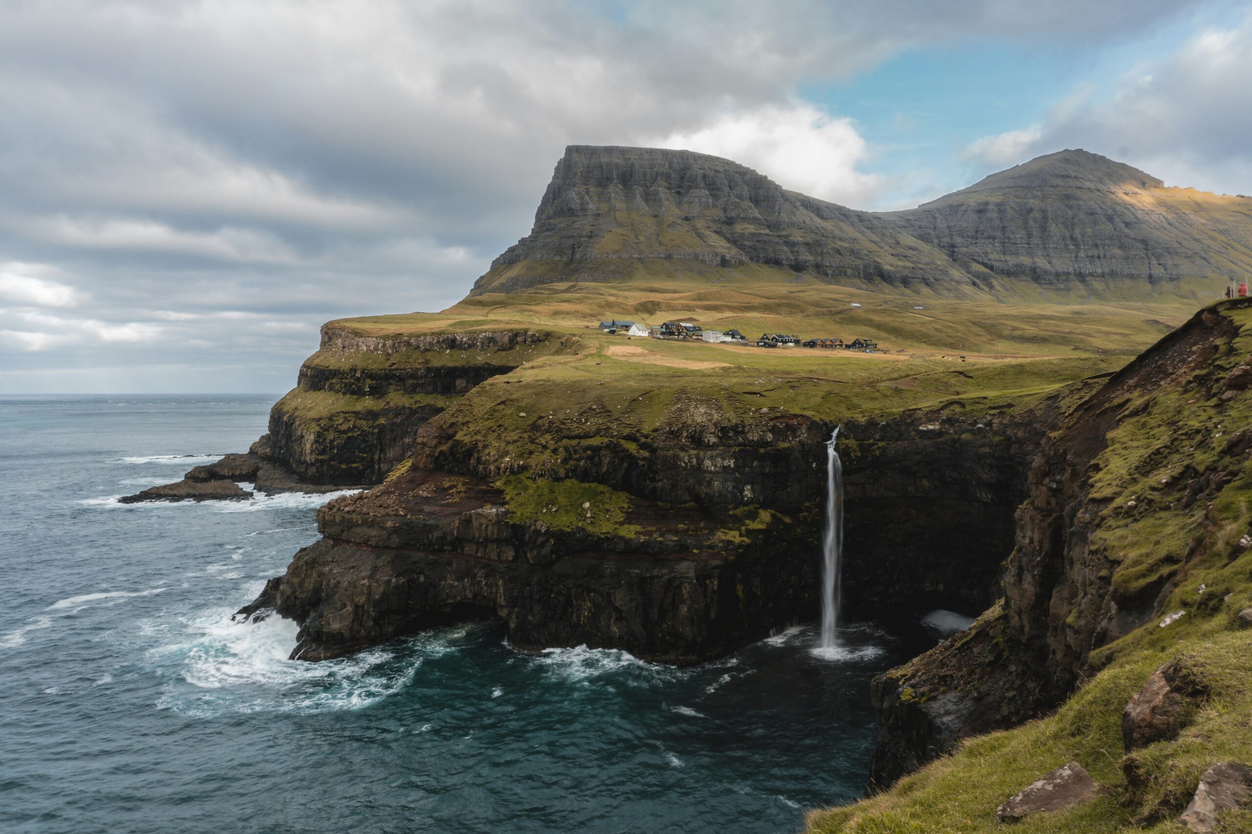Faroe Islands — cliffs and fjord